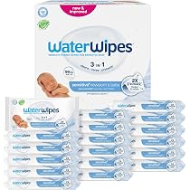 Waterwipes Original Plastic Free Baby Wipes, 60 Wet Wipes, 99.9% Water Based Wet Wipes