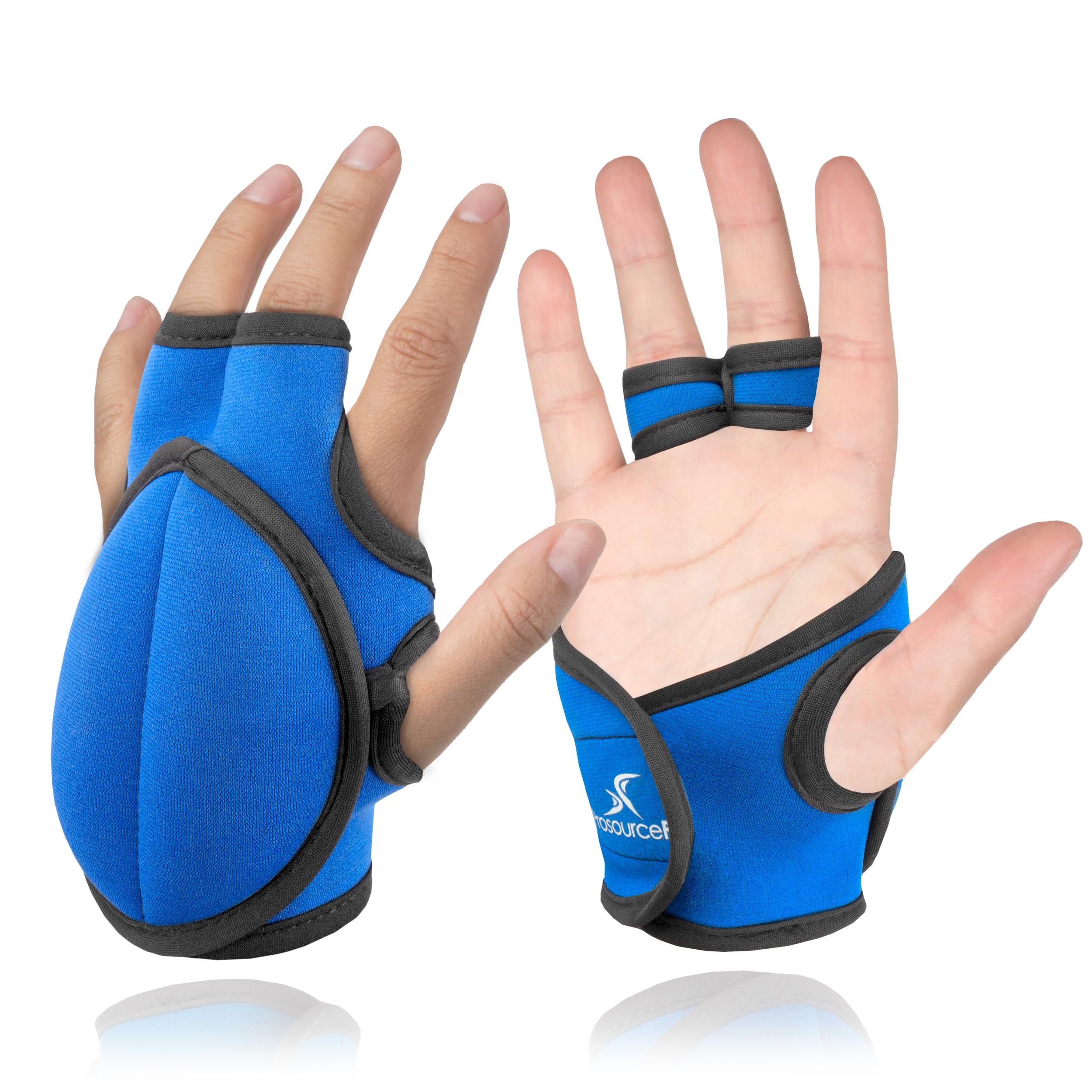 ProsourceFit Weighted Gloves, Pair of Heavy Duty 2 lb. Neoprene for Sculpting and Aerobics, Blue