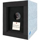 TroyStudio Enclosed Vocal Booth, Portable Microphone Isolation Shield, Foldable Reflection Filter with Acoustic Foam &amp; Panels, Recording Sound Box Home Studio Equipment for Podcast Music Voice Over