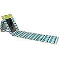 Coleman Utopia Breeze Reclining Beach Mat with Built-in Cooler, Foldable Beach Mat with Mesh Back and Shoulder Straps for Beach, Pool, Picnic or Backyard Relaxation