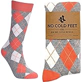 No Cold Feet Men’s Pink Dress Socks – Classic Soft Crew Dress Socks, All-Day Comfort for Work, Business or Weddings