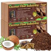 Legigo 4 Pack Coconut Fiber Substrate, Natural Coco Coir Reptile Bedding | Reptile Substrate for Tortoises, Snakes, Hermit Crabs, Bearded Dragon and Turtles, Bioactive Terrarium Soil &amp; Plant Substrate