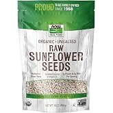 NOW Foods, Certified Organic Sunflower Seeds, Raw and Unsalted, Source of Fiber and Vitamin E, Hulled for Great Taste, Certified Non-GMO, 16-Ounce (Packaging May Vary)