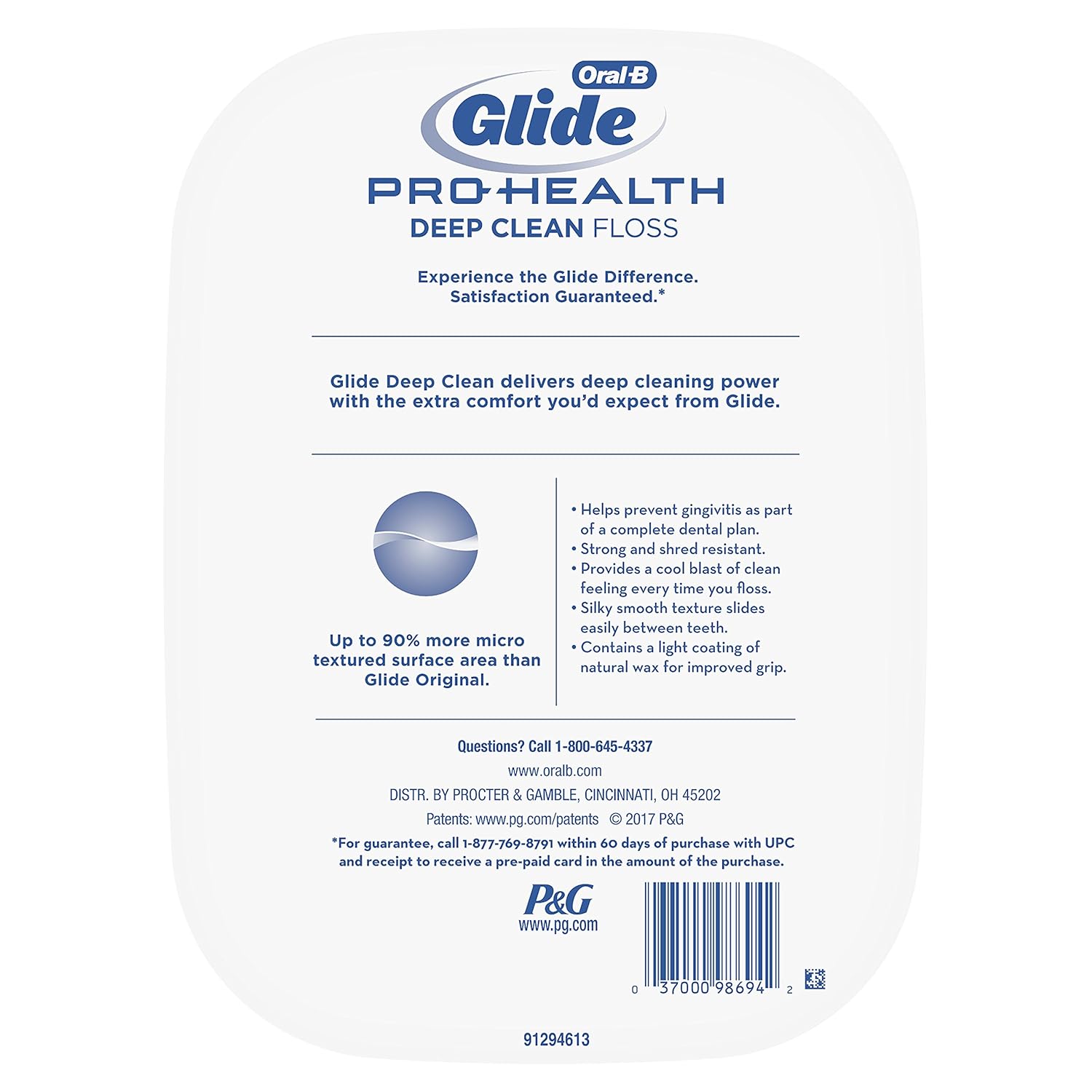 Glide Oral-B Pro-Health Deep Clean Floss, Mint, Pack of 6 : Beauty