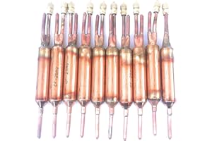 Everwell 10 PCS Filter Drier Refrigerant Liquid LINE with Charging Valve 1/4 X 1/4 25GR.