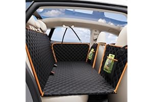 CHILINO Back Seat Extender for Dogs,Holds 420lbs,Waterproof Dog Car Seat Cover for Back Seat with Hard Bottom,2025 Upgraded Material Dog Hammock for Car,Easy to Use and Clean