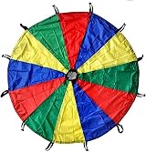 GSi 24 ft Rainbow Kids Play Parachute with Handles and Carry Bag view 4