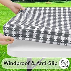 Spotjoy Rectangle Picnic Table Cloth, Waterproof