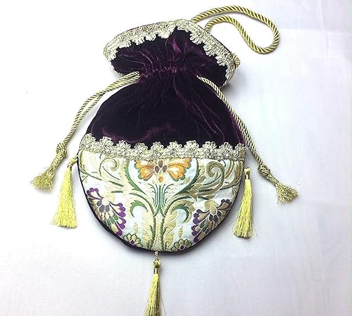 purple velvet handbag