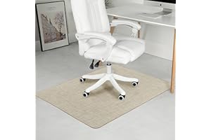 RccugmatS Chair Mat for Hardwood Floor, 36" x 48" Heavy Duty Office Chair Mat for Rolling Chairs, Anti Slip, Non-Curve, Floor Protector for Home Office, Beige