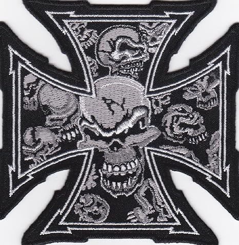 Jab Seller Aufnaher Bugelbild Aufbugler Iron On Patch Kreuz Totenkopf Biker Mc Big Size Amazon De Kuche Haushalt