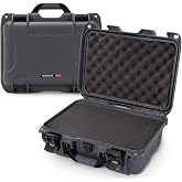 NANUK 915 Hard Case with Cubed Foam &ndash; Compact Waterproof Travel Camera Hard Case with Padded Dividers, 13.8&rdquo; x 9.3&rdquo; x 6.2&rdquo; &ndash; Dustproof and Impact Resistant, Airline Carry-On Approved &ndash; Graphite
