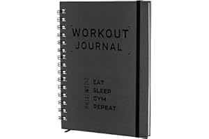 CALUVAR Fitness Journal A5 Hardcover Workout Book - Workout Planner for Daily Tracking, Goal Setting and More - Workout Journal for Men - Fitness Journal for Women
