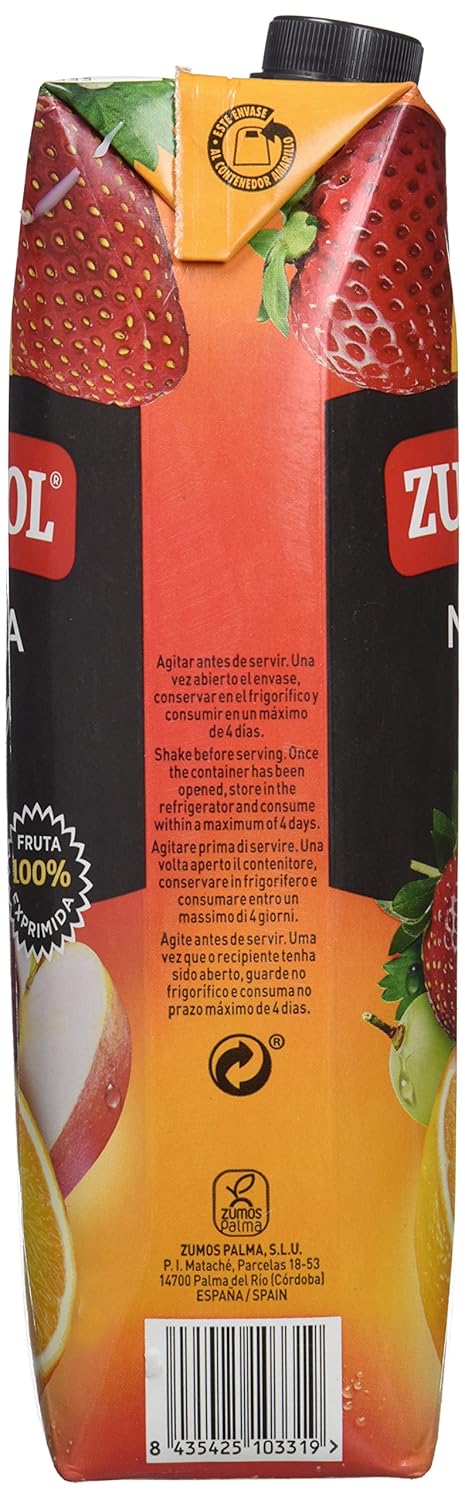 Zumosol Envase de Zumo Naranja-Fresa - 1000 ml: Amazon.es ...