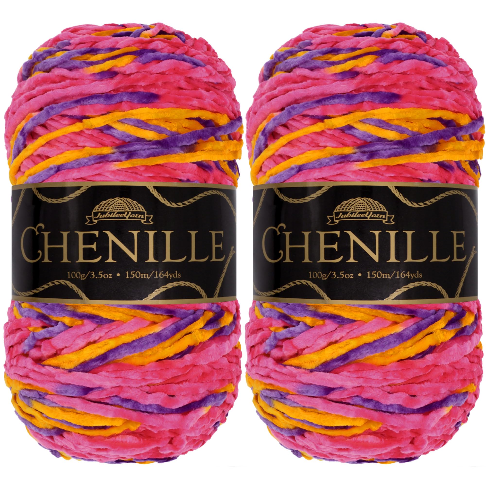 JubileeYarn Chenille Yarn - Worsted Weight - 100g/Skein - Agartha - 2 Skeins — image 1