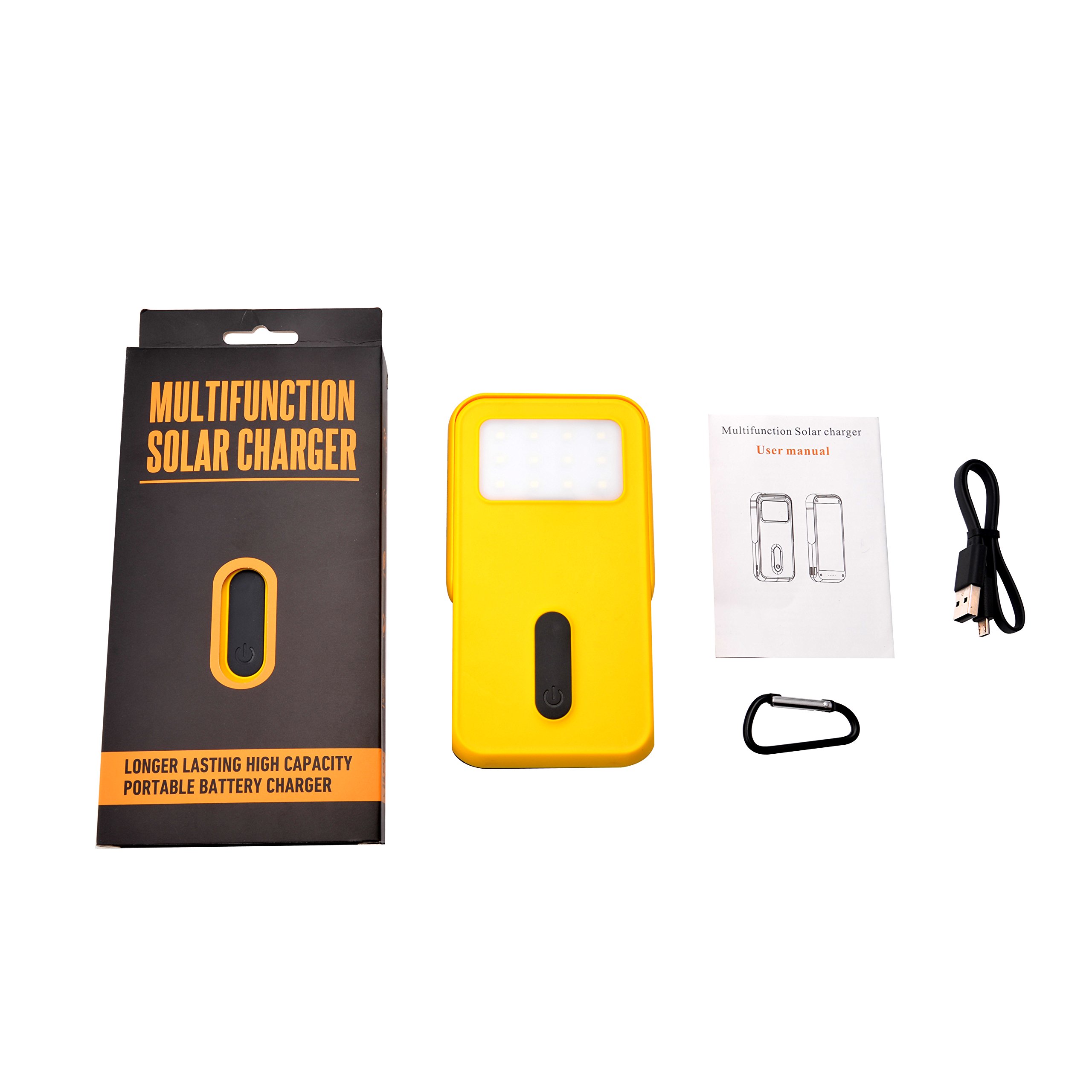 Solar Charger, PowerLocus 13400mAh Solar Power Bank SunPower Portable Dual USB Solar Panel Powered Phone Charger External Travel Battery Pack for iPhone Samsung S8 iPad