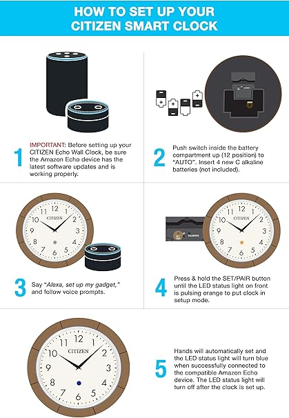 how to set up amazon clock