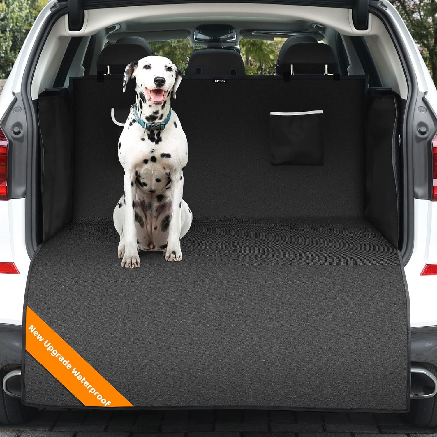 KYG XXL Dog Car Boot Liner Cover - Heavy Duty Waterproof, Easy to Install, Dirt Resistant with Side and Bumper Protector, 115 * 185 * 48cm