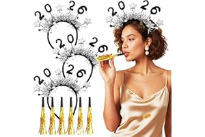 LaVenty 2026 Happy New Year Party Supplies 2026 Photo Booth Props New Year Headband Eve Party Supplies Photo Booth Prop
