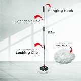 DIVCHI Spin Mop Bucket Set Extendable Handle 360 Rotation Mop Head Floor view 5