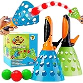 YoYa Toys Pop and Catch Ball Game - Indoor Outdoor Kids Play Activities, Pop-Pass-Catch Games for Camping, Beach Sport, Backyard, Pool - 2 Launcher Baskets, Ages 3 4 5 6 7 8 9 Year Old Boys Girls Gift