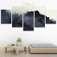 SIGNWIN 5 Panel Canvas Wall Art Abstract Zen Canvas Prints for Home Decoration for Home Decorations Ready to Hang - 60