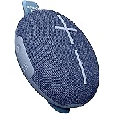 Ultimate Ears MINIROLL Ultra-Portable Waterproof Bluetooth Speaker, Big Bass, IP67 Dustproof, 131 ft Range - Gentle Blue