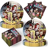 40Pack Falls of Gravity Birthday Party Supplies include 20 plates, 20 napkins for the Falls of Gravity Party Decoration