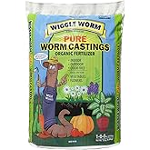 Wiggle Worm 100% Pure Organic Worm Castings - Organic Fertilizer for Houseplants, Vegetables, and More, 15-Pounds