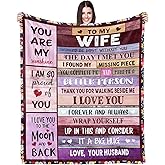 JTUOW Gift for Wife from Husband - Romantic Anniversary Birthday Present for Women - I Love You Warm Gift for Christmas, Valentine's, Mother's Day Blanket
