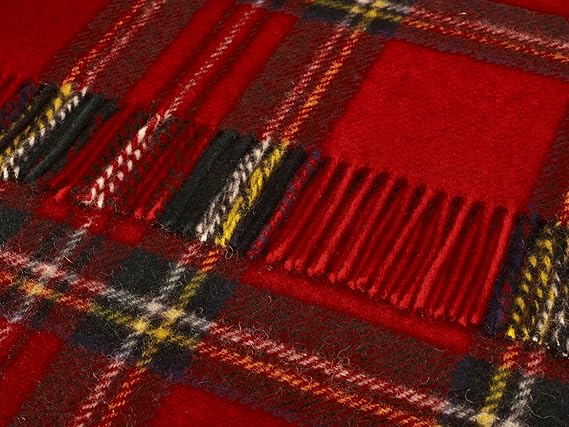 Royal Stewart 100% Wolle Tartan Decke – Made in Großbritannien von