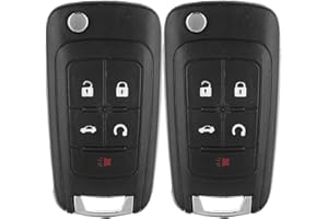 SCITOO 2 X Key Fob Shell Case for Chevy for Camaro for Cruze for Equinox for Impala for Malibu for GMC for Terrain 2010-2017 OHT01060512 5461A-01060512 13500221 13500226