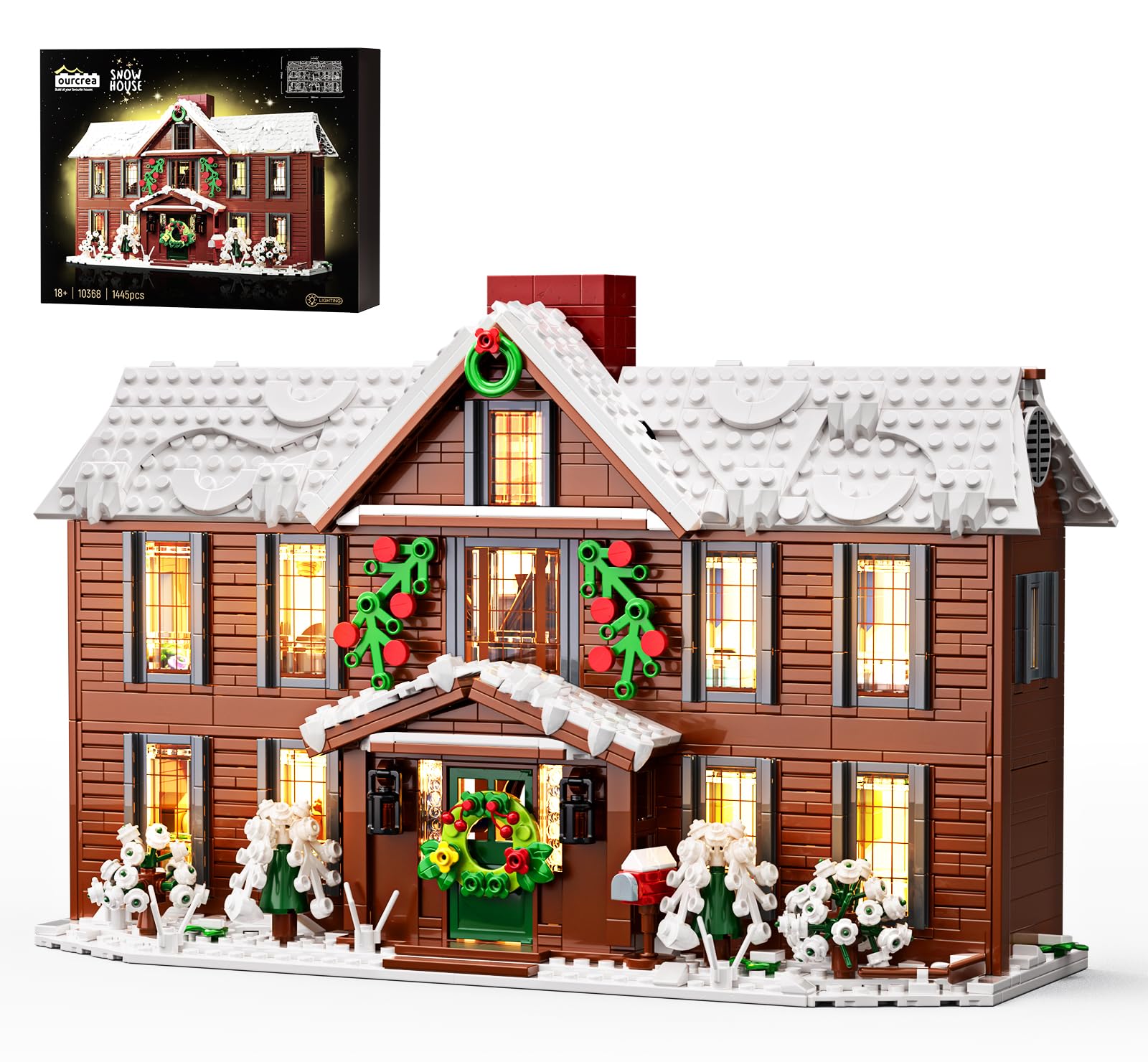 Photo 1 of ***SOME PACKS OPENED***Little Women House Building Set with LED Light, Christmas Holiday Winter Snow House Kit, Compatible with Lego House Building Blocks Model Toys, Christmas or Festival Gifts (1445 PCS)