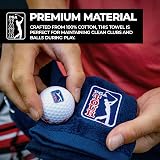 PGA TOUR Golf Towel 100% Cotton Large 16.5x19 Trifold Clip view 3