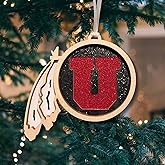 University of Utah Laser Engraved Wooden Ornament – Handmade Wood Christmas Ornament, Utah Utes Souvenir Gift, College Sports Décor, Travel Keepsake, Laser Cut Ornament Made in USA
