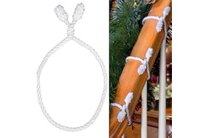 Haute Decor Decorative Twist Ties, 6 Pack, 20 inches (White) - Hang Garland, Lights, Decorations