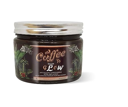 The Ochre Tree Aura Cleansing Coffee to Glow, Dead Sea Salt, Shea Butter, Olive Oil Coffee Scrub for face and body 500gms