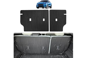 BestEvMod Vehicle Mat Cargo Liner Compatible with Mustang Mach E 2021-2025 Accessories Second Row Seats Back Protector Cover All Weather Pet Mat(Rear Seat Back Protector) 3 Openings