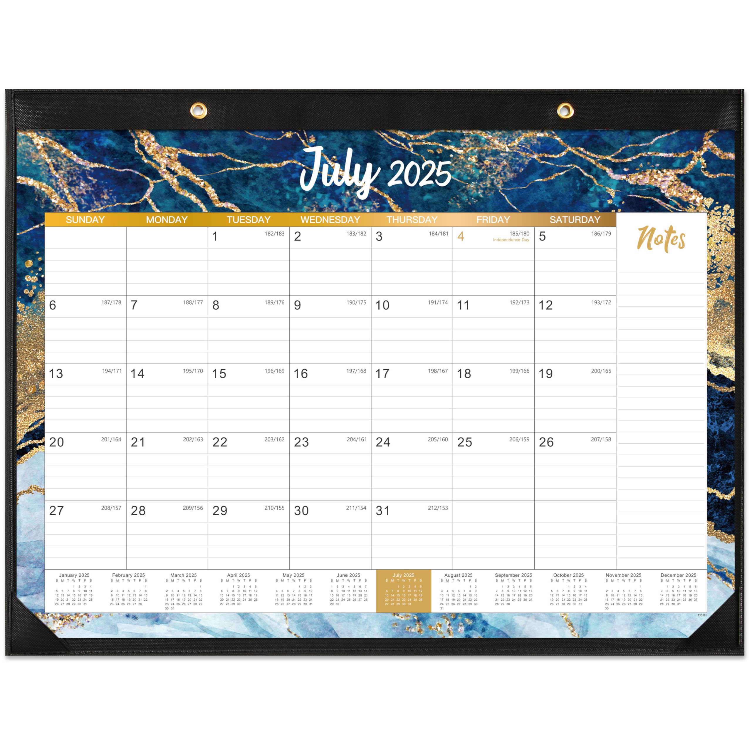 Photo 1 of Desk Calendar 2025-2026 – Large Monthly Desk Calendar, Jul 2025 – Dec 2026, 22" x 17", 18 Months Desk Pad Calendar, Ruled Block, To-do List & Notes, Tear Off, Best Desk/Wall Calendar - Gorgeous Marble
