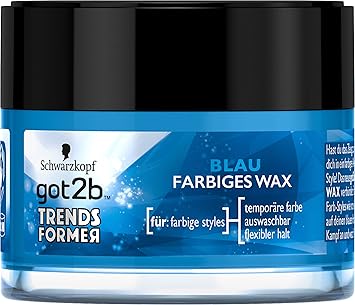 Amazon Com Schwarzkopf Got2b Trendsformer Colored Wax Blue 50 Ml