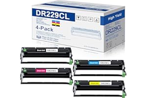 MOLIMER DR229CL Drum Unit 4-Pack Replacement for Brother DR229 TN229 DR-229CL Drum Unit Works with MFC-L3780CDW MFC-L3720CDW HL-L3220CDW HL-L3280CDW Printer (Not Toner)