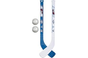 Franklin Sports NHL Mini Hockey Stick Set - NHL Team Knee Hockey Stick and Ball Set - Two Player Stick Set - Great Toy for Kids
