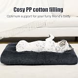 KSIIA Calming Dog Bed Medium Crate 76x52cm Fluffy Washable Mattress Shadow Grey view 4