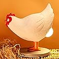 OkiyiD Chicken Egg Lamp, Funny Chicken Table Lamp, LED Egg Night Lght, Resin Chicken with Stepless Dimming Function, Decoration for Home, Bedroom, Study Room