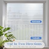 Lifetree Window Film Privacy Frosted Stripe 75x300cm Static Cling UV Protection view 8