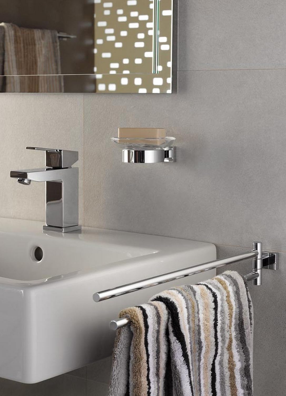 GROHE 40508001 Essentials Cube Frame Silver, Chrome - Image 3