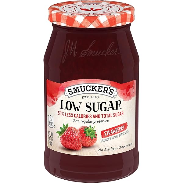 SMUCKER’S LOW SUGAR STRAWBERRY REDUCED SUGAR PRESERVES, 15.5 OUNCES