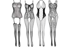 Fishnet Lingerie for Women Fishnet Bodysuit Lace Bodysuits Sexy Babydoll Nightwear