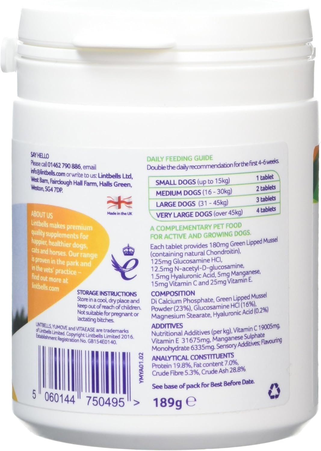 lintbells yumove dog supplement