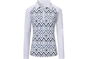 MoFiz Women's UPF 50+ Sun Protection Zip Up Long Sleeve Golf Tennis Hiking Shirt